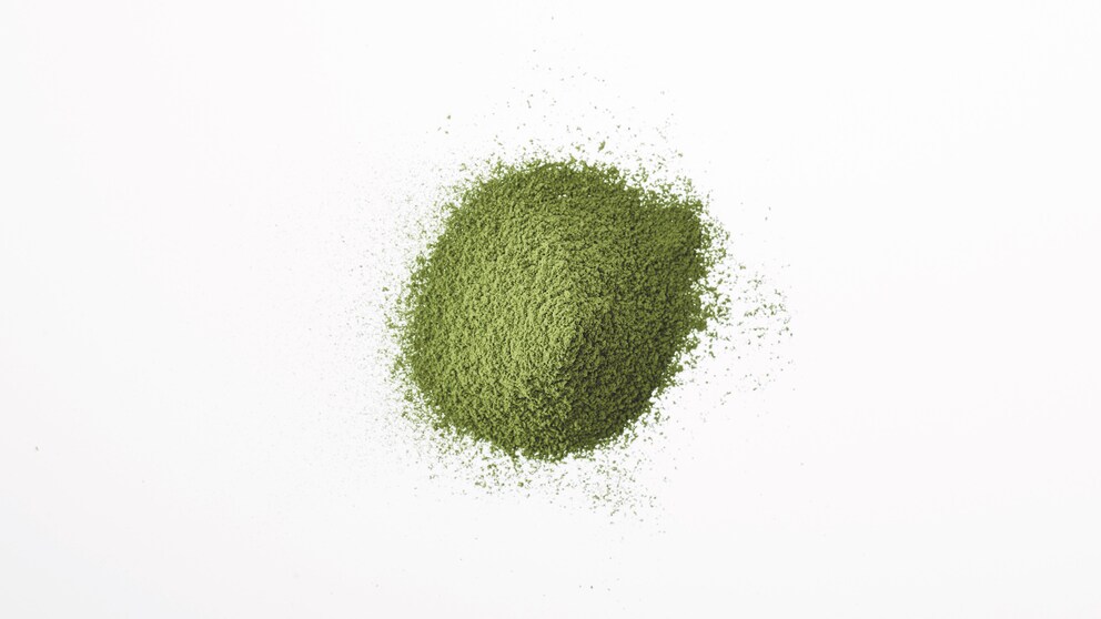 Grünes Matcha-Pulver