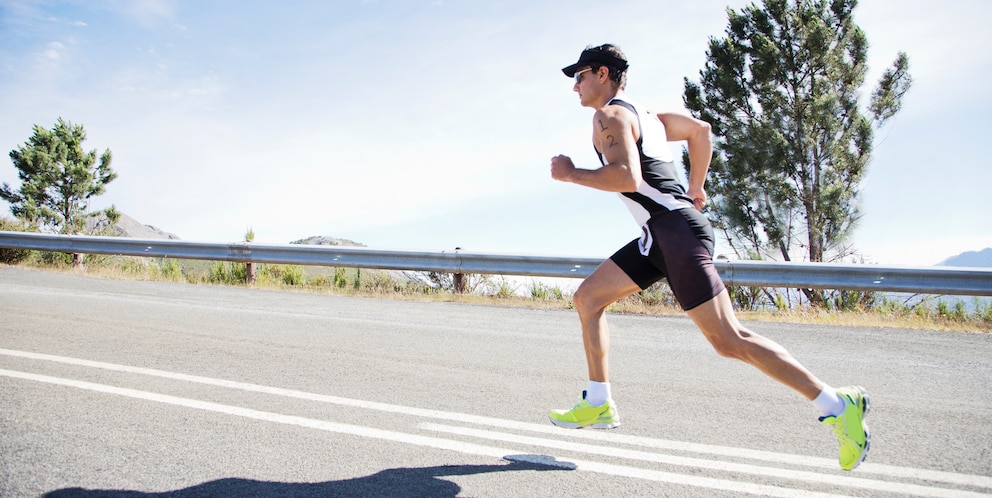 Triathlet beim Laufen