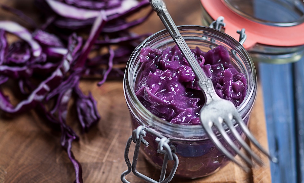  Nicht nur Rotkohl im Glas enthält einen hohen Anteil an Zucker