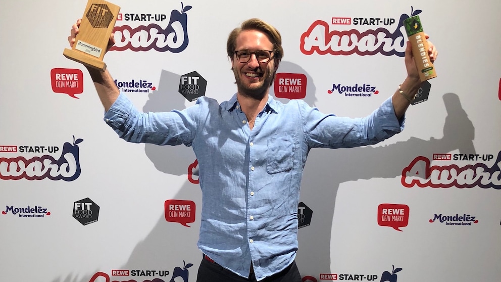 Benjamin Seer von Hummingbird freut sich über den Fitfood-Award 2018