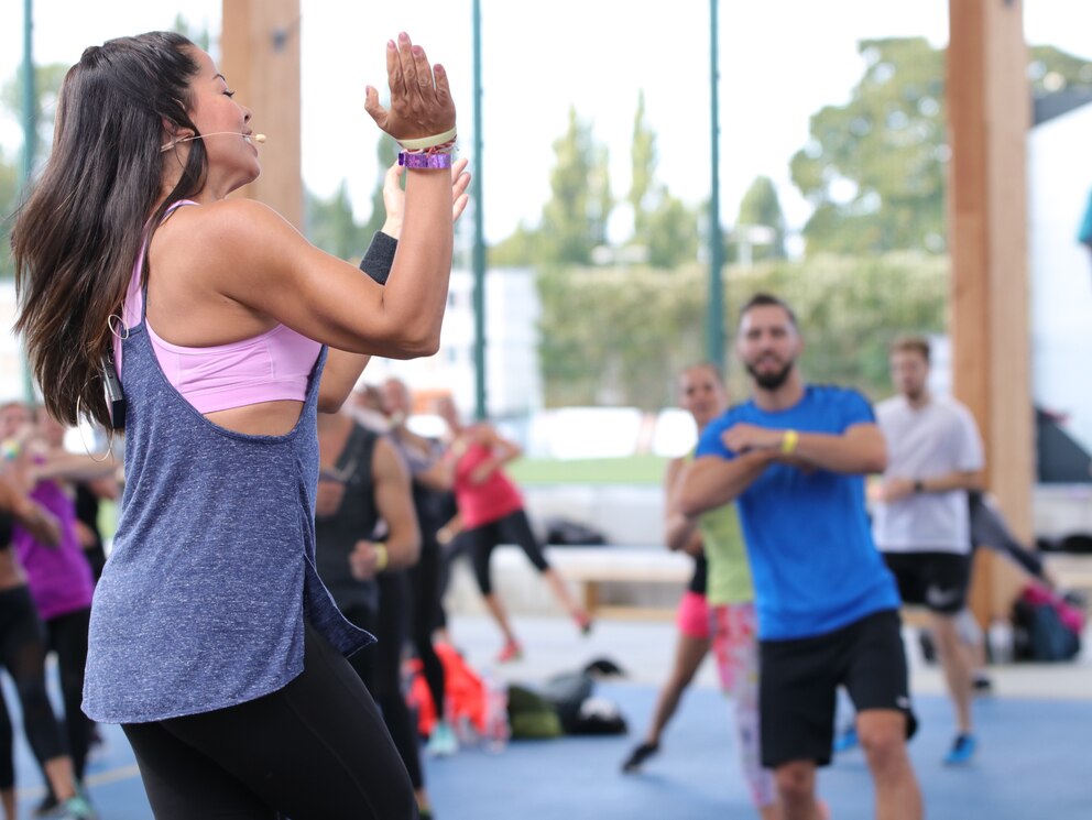 Bei Ginga mit Fernanda ging es ordentlich in der Workout-Area ab