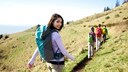 Eine Gruppe beim Wandern