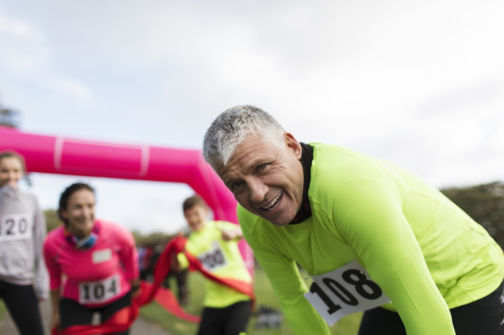 Marathonläufer im Ziel