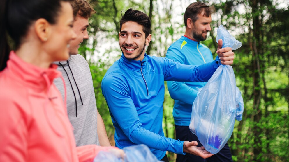 Plogging-Gruppe