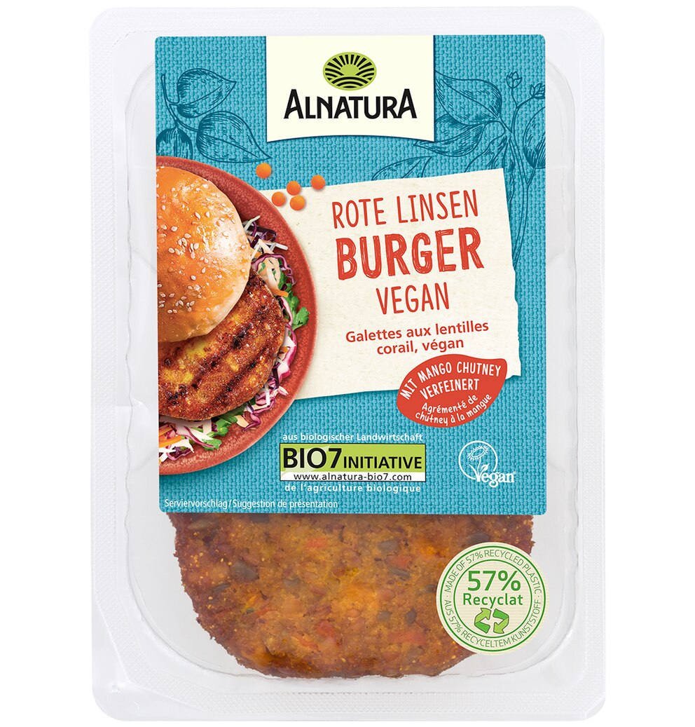 Alnatura Rote Linsen Burger vegan