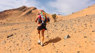 Sandra Wukovich beim 34. Marathon des Sables