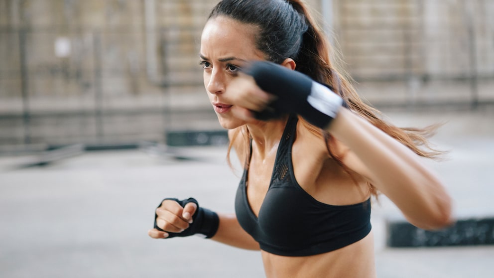 Frau beim Piloxing