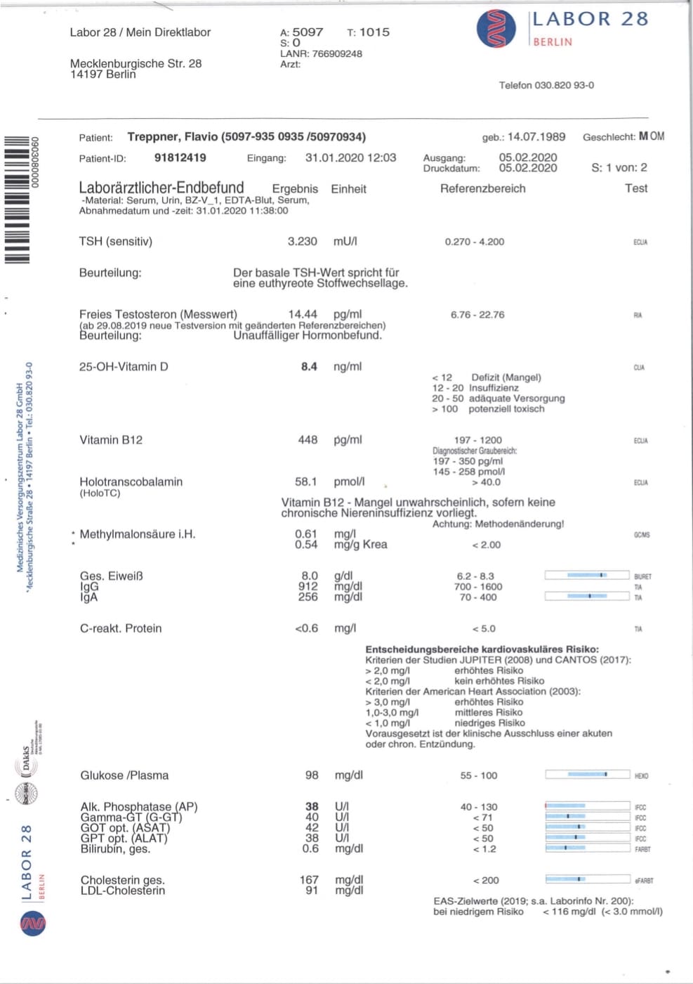 Auswertung Labor 28 Seite 1