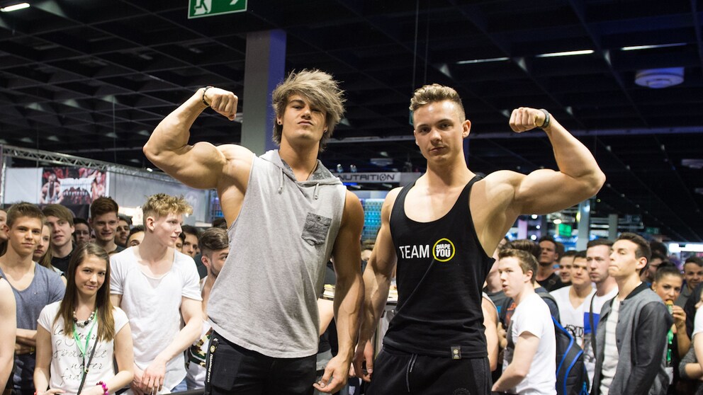 Fitnessmodel auf der FIBO