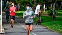 Coronavirus in der Luft: Joggerin