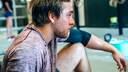 Starkes Schwitzen: Mann beim Sport