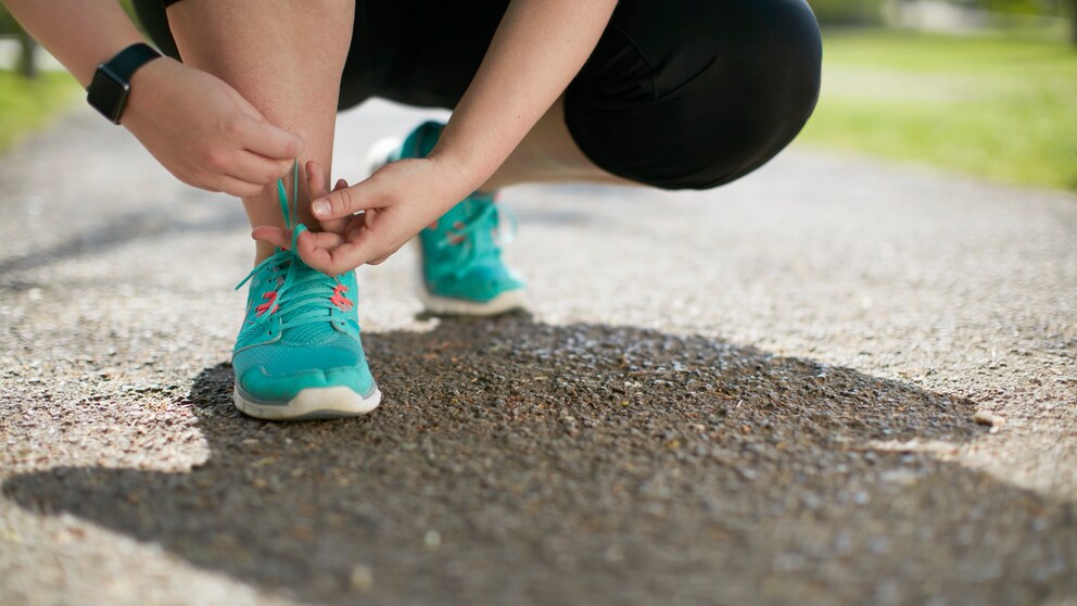 Joggerin mit dicken Beinen