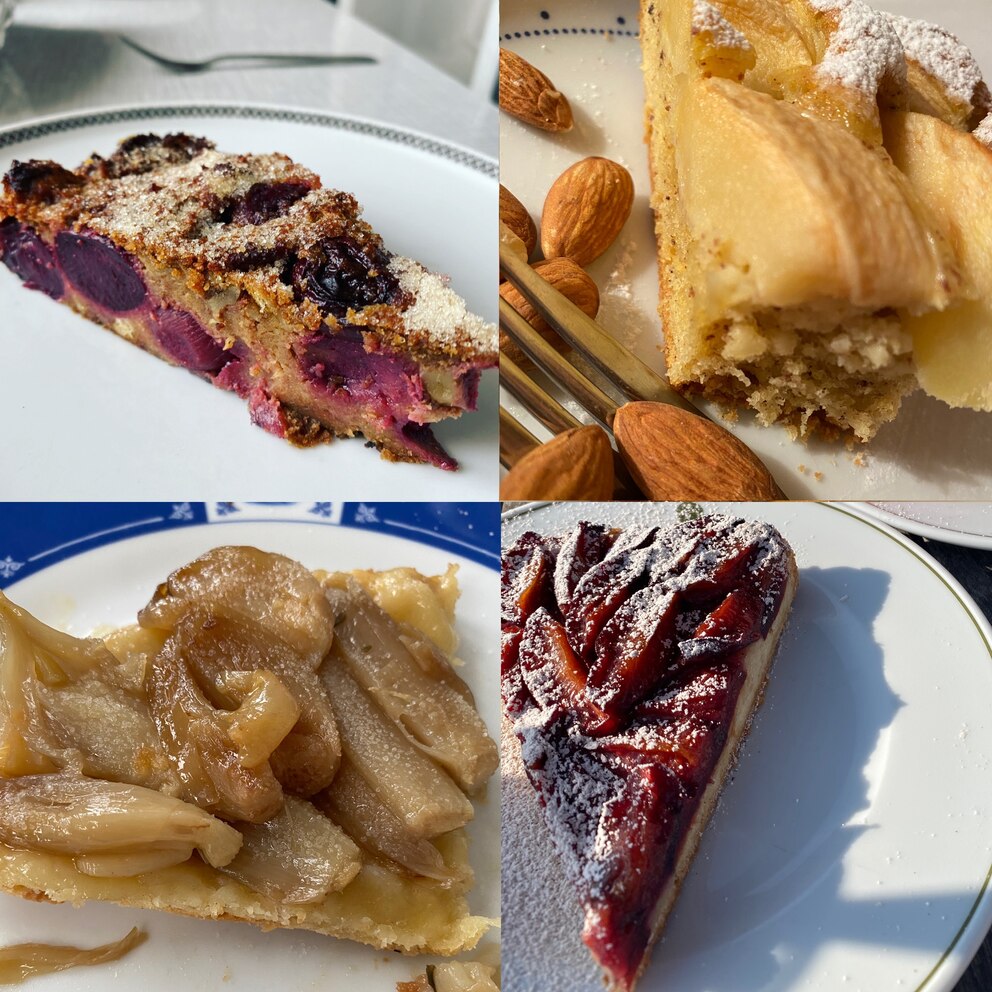  Wenn ich esse, was mir schmeckt: Kuchen mit viel Obst, N&uuml;ssen und d&uuml;nnem M&uuml;rbteig &ndash; in der deftigen Variante als Zwiebelkuchen<br>Fotos: privat