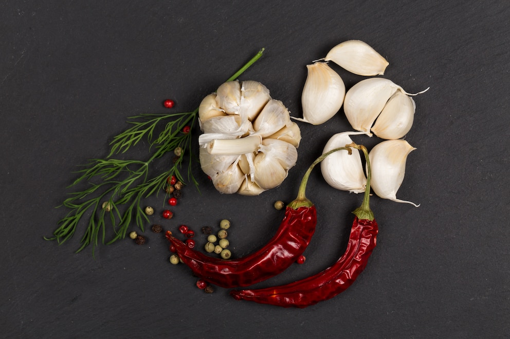 Knoblauch und Chilli