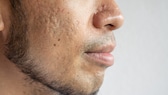 Close-up vom Bart eines Mannes