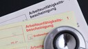 Gelber AU-Schein (Arbeitsunf&auml;higkeitsbescheinigung)