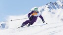 Skifahrer auf einer Piste