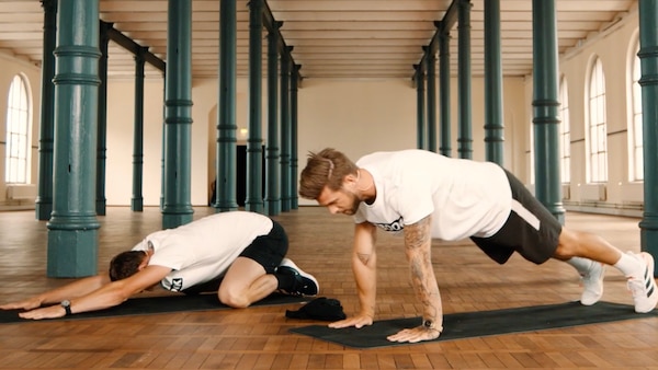 High Plank to Child's Pose