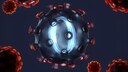 Computermodell eines Omikron-Virus