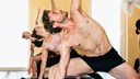 Schwitzende Yogis