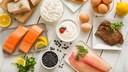 Dukan-Diät: Auswahl an Fisch, Milchprodukten und Fleisch