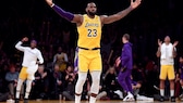 LeBron James ernährung: LeBron James bei einem Spiel der L.A. Lakers