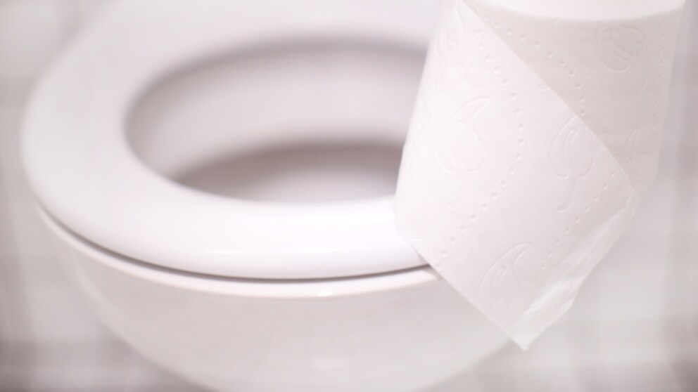 WC mit Toilettenpapier