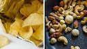 heißhunger gesünder stillen: Chips vs. Nüsse