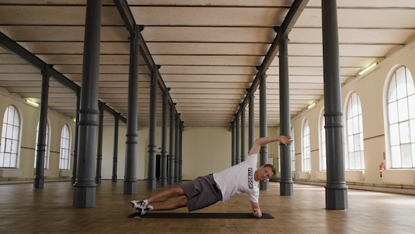 Seitstütz rechts 10 Minuten Sixpack Worlout