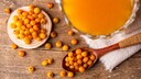 Sanddorn Früchte und Saft