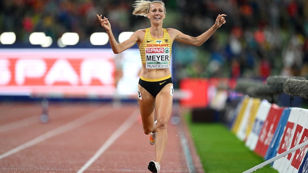 lea meyer laufen: Lea Meyer bei der EM 2022