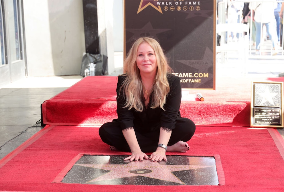 Christina Applegate an ihrem Stern am Walk of Fame in Hollywood