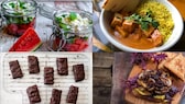 proteinriegel: Feldsalat mit Feta, Tofu-Masala mit Vollkornreis, Proteinriegel „Schoko-Mandel” und Grilled-Mushroom-Sandwich (Symbolbilder)