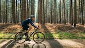 Die besten Gravel Bikes: Mann unterwegs im Wald