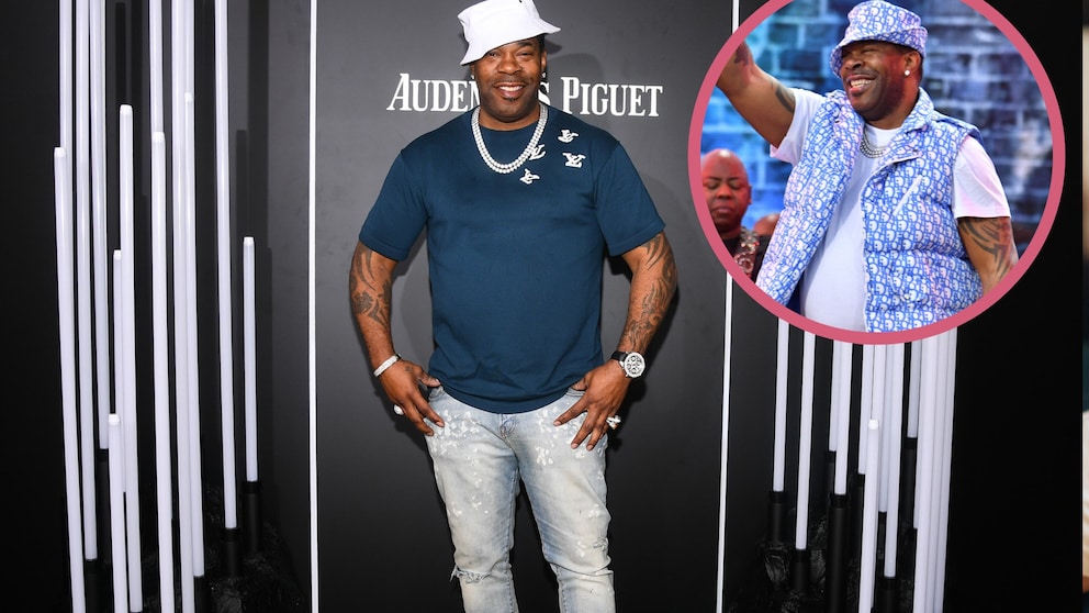 Busta Rhymes (links) ist stolz auf seine wiedergewonnene Fitness. Denn noch vor Kurzem wog er über 150 Kilogramm (rechts).