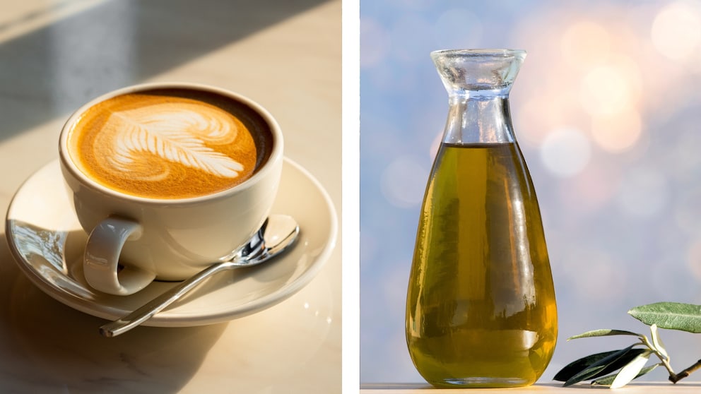 Kaffee und Olivenöl