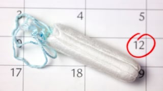 Tampon auf Perioden-Kalender