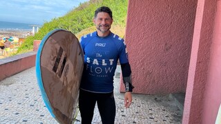 Nuno Alves vor seinem ersten Mal Surfen