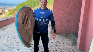 Nuno Alves vor seinem ersten Mal Surfen