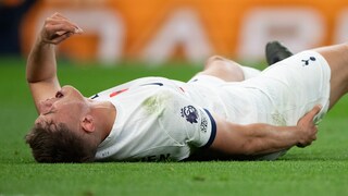 Fußballspieler mit Hamstring-Verletzung