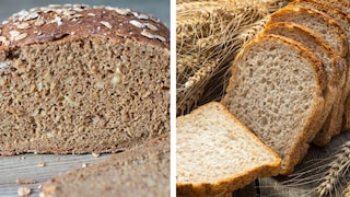Dinkelbrot und Weizenbrot