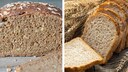 Dinkelbrot und Weizenbrot