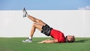 Single Leg Glute Bridge, zu Deutsch: einbeinige Brücke