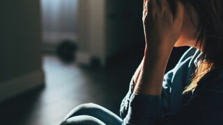 Depressive Frau