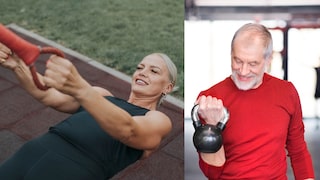 Ältere Menschen machen HIIT