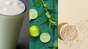 Buttermilch, Minze, Haferflocken
