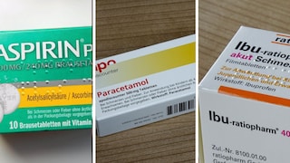 Aspirin, Paracetamol und Ibuprofen