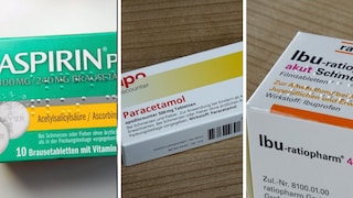 Aspirin, Paracetamol und Ibuprofen