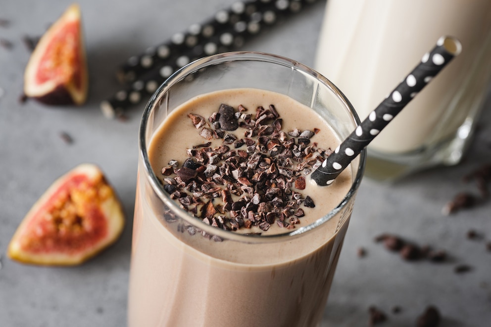 Mit Ernährung Muskeln aufbauen: Protein-Snack: Schoko-Proteinshake (Symbolbild)