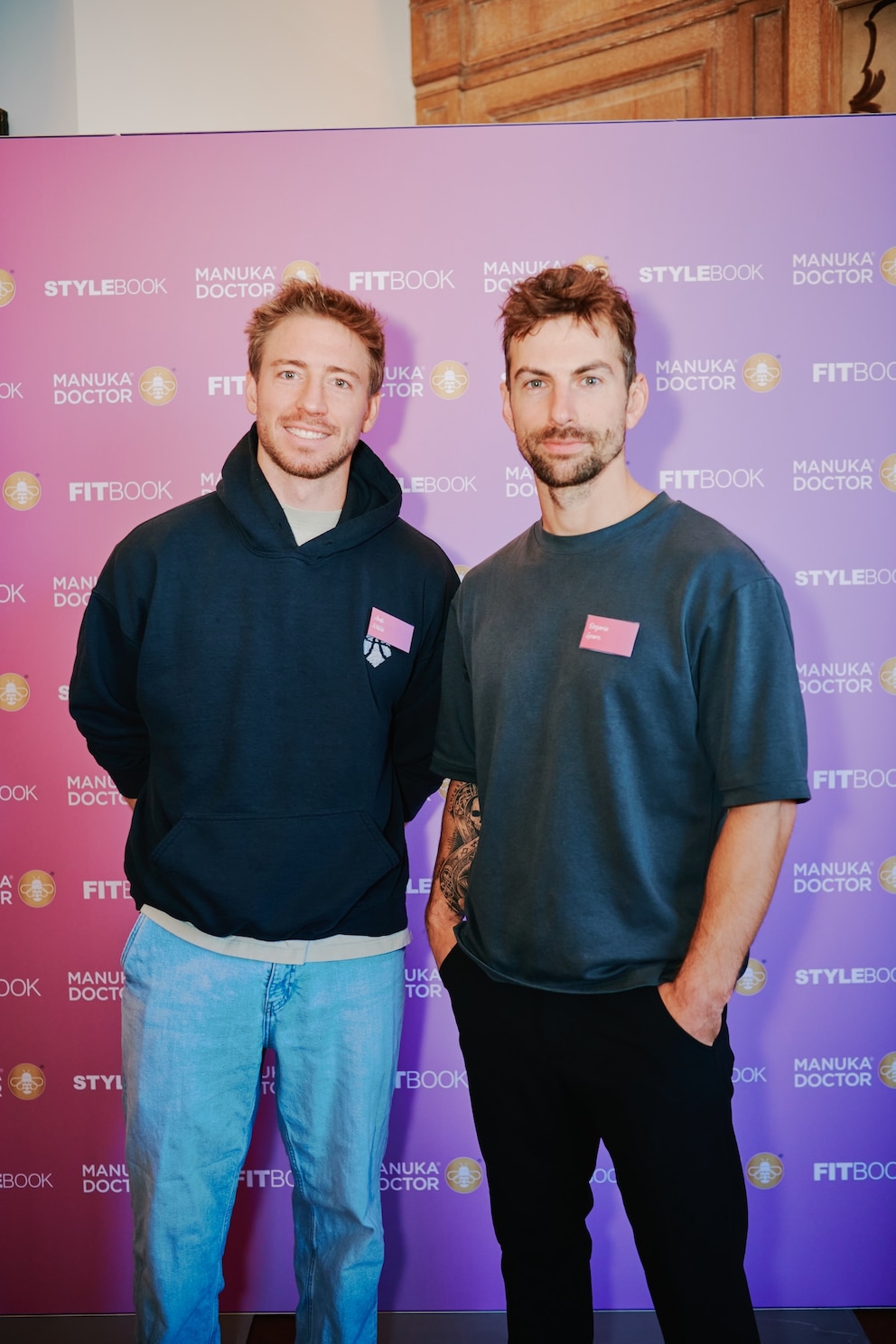 Die Parkour-Profis Andi Wöhle (l.) und Benjamin Grams